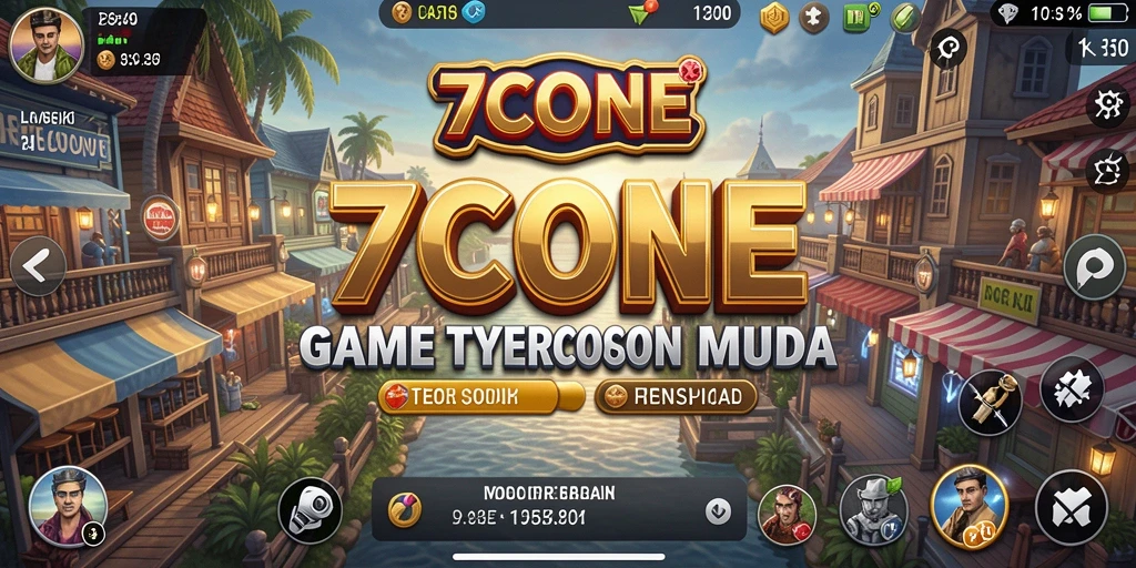 Tampilan gameplay menarik di 7CONE dengan berbagai jenis bisnis.