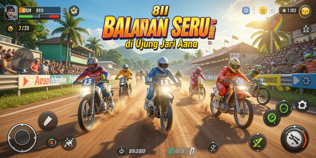 Tampilan gameplay Racing menegangkan dan memukau di 8II.