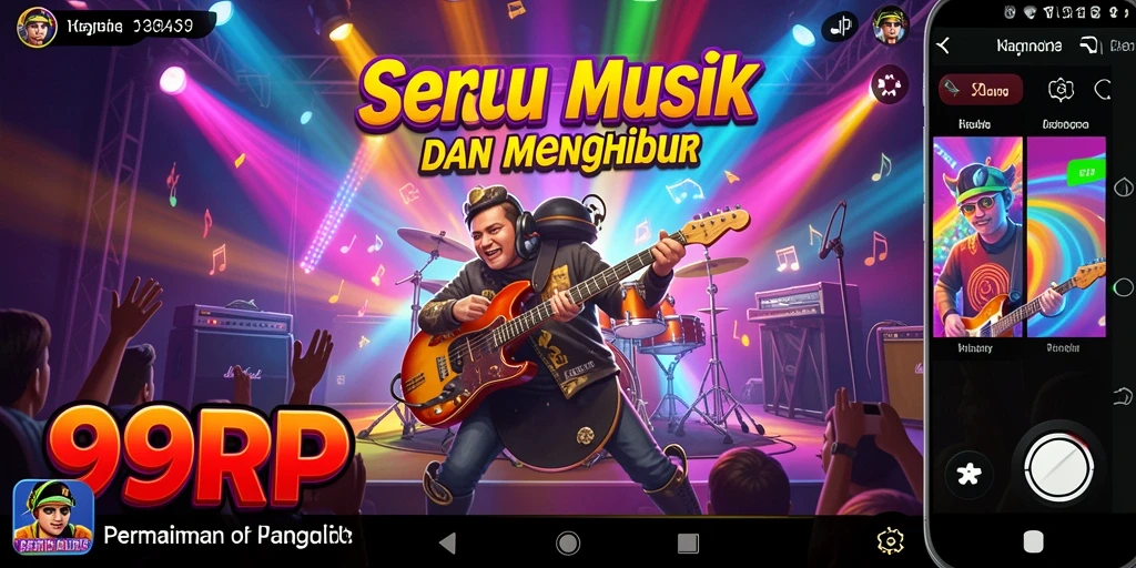 Screenshot gameplay 99RP menampilkan aksi seru dalam bermain musik.