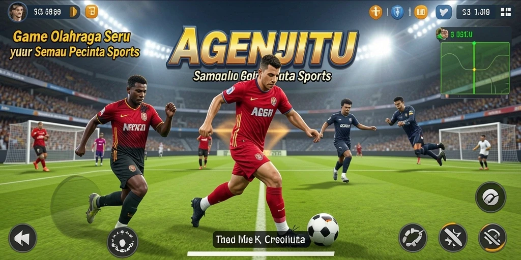 Screenshot AGENJITU menampilkan momen seru dalam pertandingan olahraga.