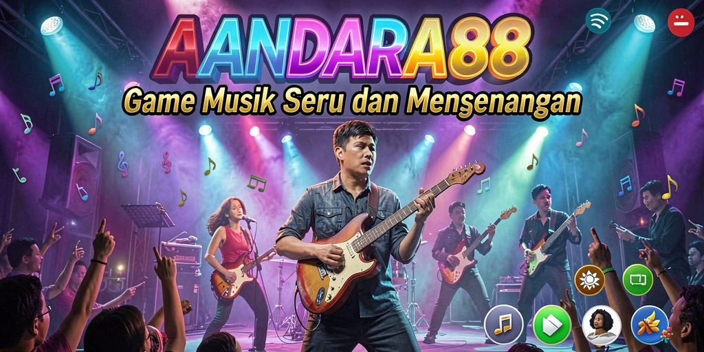 Tampilan gameplay seru dari ANDARA88 saat bersaing di permainan musik.