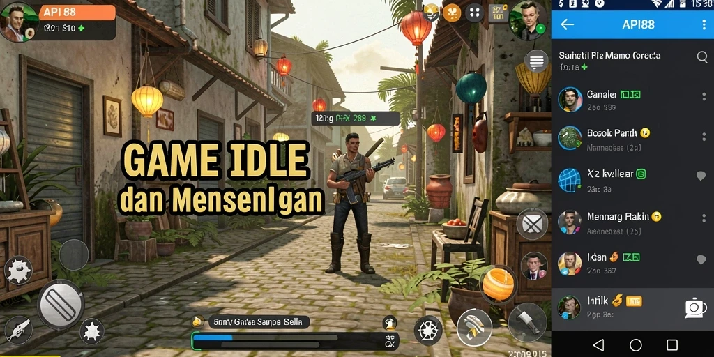 Tampilan gameplay yang menawan dari API88, penuh dengan karakter dan aksi.