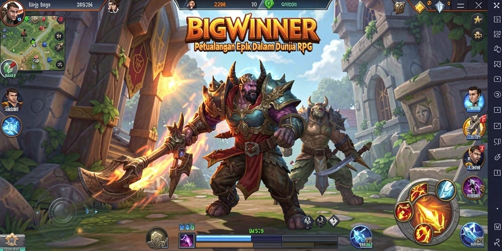 Screenshot menampilkan gameplay mendebarkan dengan pertarungan RPG yang seru.