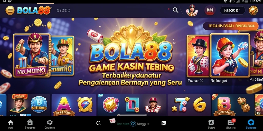 Tampilan gameplay BOLA88 yang menegangkan dan penuh warna.