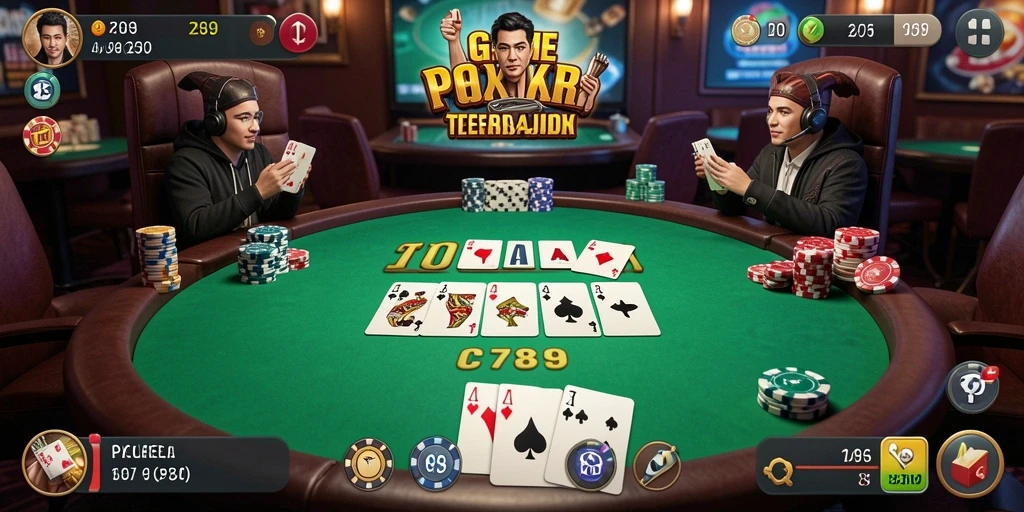 Screenshot gameplay C789 menampilkan keseruan permainan Poker online.
