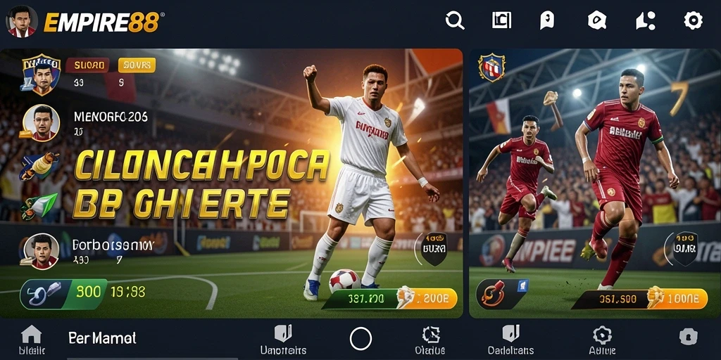 Screenshot EMPIRE88 menampilkan antarmuka taruhan olahraga yang menarik.