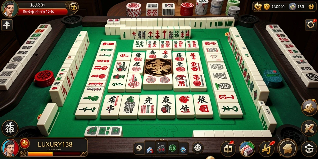 Tampilan menakjubkan dari gameplay Mahjong LUXURY138.