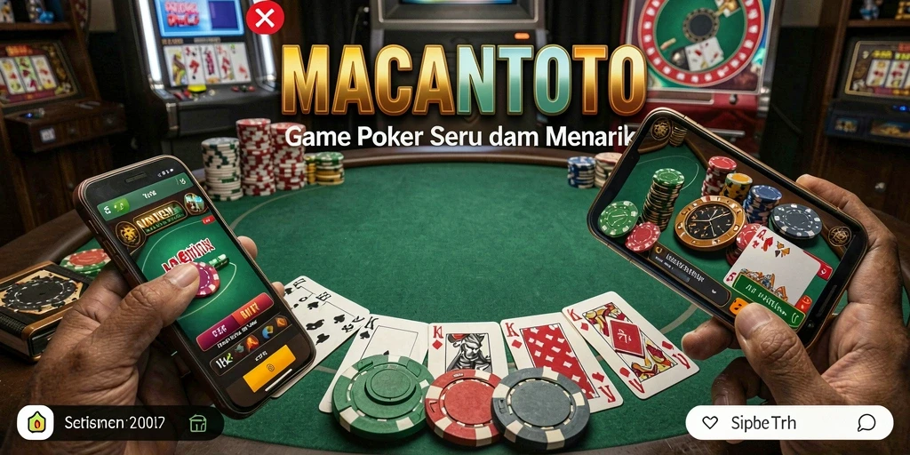 Tampilan gameplay MACANTOTO yang seru dan interaktif dalam permainan Poker.