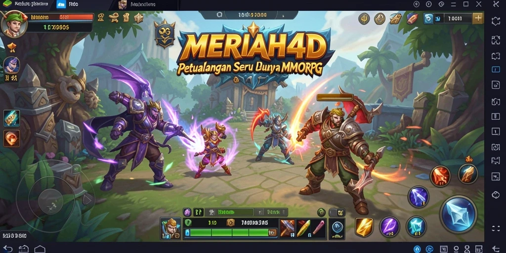 Tampilan screenshot <strong>MERIAH4D</strong> menampilkan aksi bertarung mendebarkan dalam dunia MMORPG.