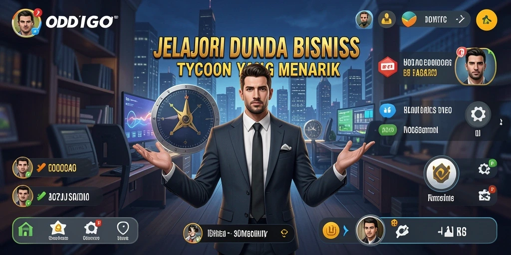 Screenshot ODDIGO menampilkan gameplay Tycoon yang menarik.