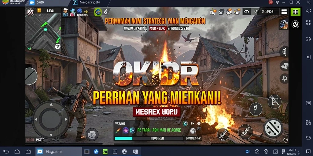 Gambar gameplay menegangkan dalam OKIDR yang menunjukkan aksi strategi.