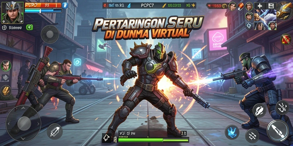 Tampilan gameplay PCPC7 yang sangat kompetitif dan seru.