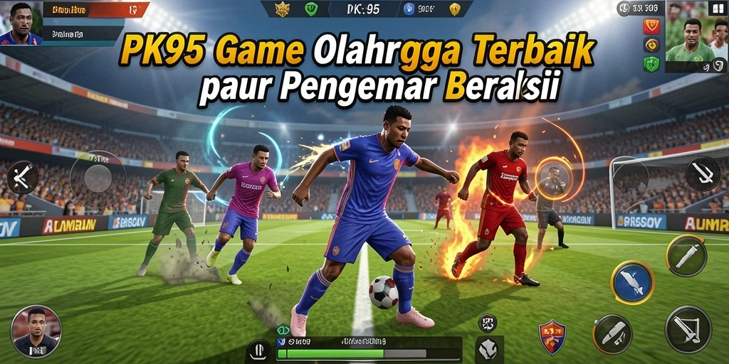 Tampilan gameplay seru dari PK95 dengan aksi olahraga yang mendebarkan.
