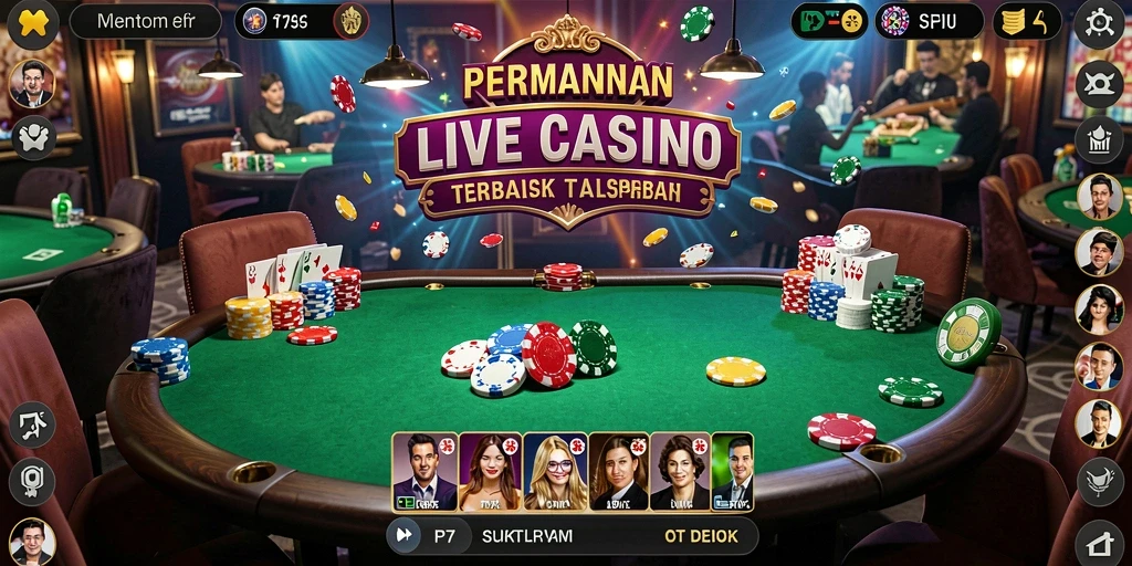Tampilan gameplay Live Casino PP7 yang menarik dan interaktif.
