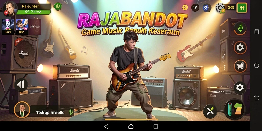 Screenshot gameplay RAJABANDOT menampilkan pengalaman musik yang menarik.