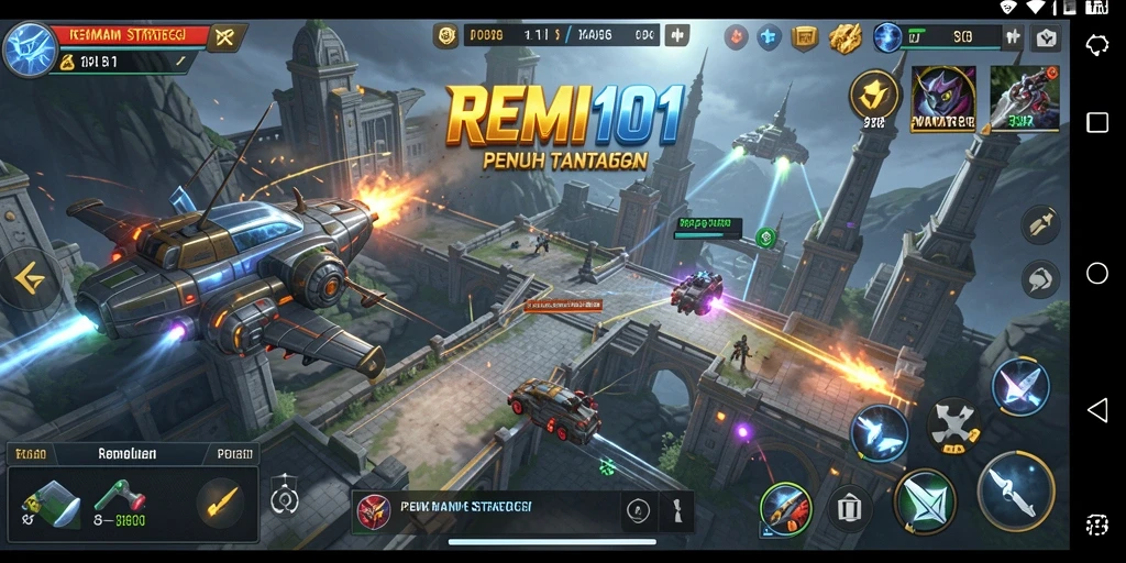 Tampilan menarik dari pertempuran strategi di REMI101.