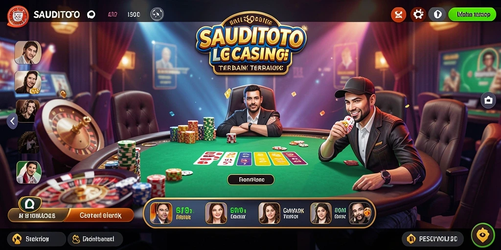 Tampilan dinamis permainan Live Casino SAUDITOTO dengan dealer profesional.