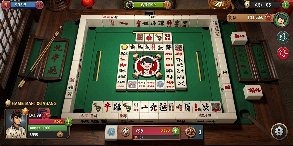 Tampilan gameplay Mahjong yang menarik dan seru.